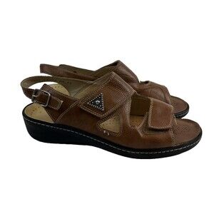 Fidelio Hallux Fabia Sandal Brown Leather Bunion Relief Adjustable Women 40 US 9